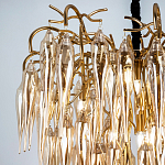 Люстра со стеклянными подвесками янтарного цвета Ambre Glass Chandelier 80 варинант исполнения - 2 | Loft Concept в Челябинске