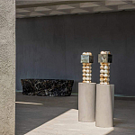 Настольная лампа с основанием из 24 выточенных сферических камней Through Stone варинант исполнения - 4 | Loft Concept в Челябинске