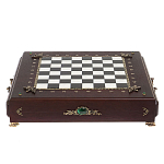 Шахматы в ларце из натуральных камней Долерит Малахит Мрамор Decorative Thematic Chess Русь варинант исполнения - 1 | Loft Concept в Челябинске