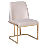 Стул обеденный велюровый кремовый с золотым каркасом Nobility варинант исполнения - 3 | Loft Concept в Челябинске