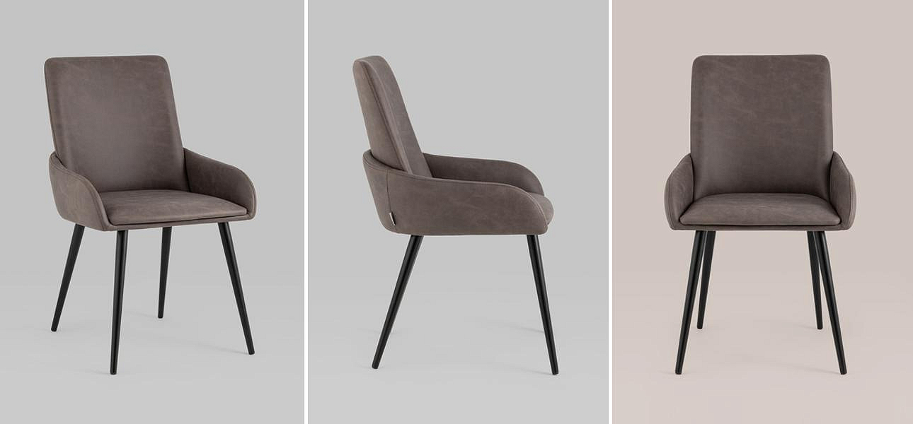 Стул Munchen Chair Коричневая Винтажная Экокожа Стул Munchen Chair Коричневая Винтажная Экокожа - Loft-Concept в Челябинске