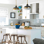 Подвесной светильник с круглым белым плафоном в индустриальном стиле Feiss варинант исполнения - 8 | Loft Concept в Челябинске