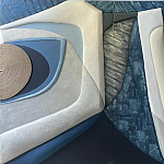 Арт-объект ручной работы Blue Abstraction из 4-х панелей варинант исполнения - 2 | Loft Concept в Челябинске