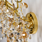 Бра золотого цвета с ветвями и прозрачными хрустальнымих подвесками Droplet Chandelier варинант исполнения - 6 | Loft Concept в Челябинске