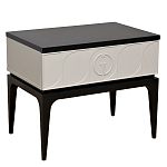 Тумбочка прикроватная с ящиком черно-серого цвета Noble Nightstand варинант исполнения - 1 | Loft Concept в Челябинске