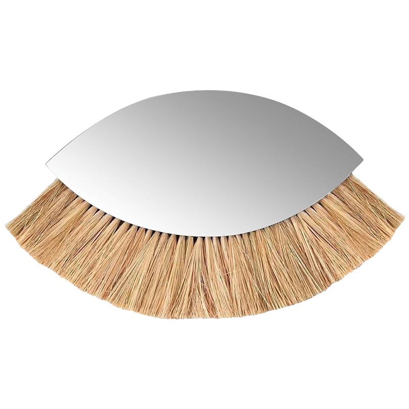 Настенное зеркало в виде глаза Eye Wicker Mirror Бежевый Настенное зеркало в виде глаза Eye Wicker Mirror Бежевый в Челябинске | Loft Concept