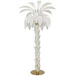 Торшер Glass Decorated Palm Floor Lamp White Листья Пальмы  варинант исполнения - 4 | Loft Concept в Челябинске