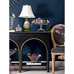 Чаша из прозрачного стекла на бронзовых ножках с фигурками попугаев Eden Garden варинант исполнения - 4 | Loft Concept в Челябинске