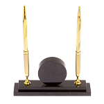 Часы настольные с двумя ручками из натурального камня Stone Clock варинант исполнения - 5 | Loft Concept в Челябинске