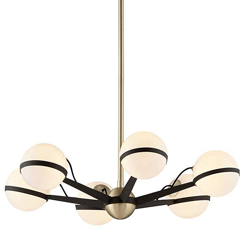 Люстра Troy Lighting Ace Chandelier Коричневый Молочный Люстра Troy Lighting Ace Chandelier Коричневый Молочный в Челябинске | Loft Concept