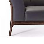 Диван двухместный c каркасом из массива дерева Double Sofa Made of Walnut Wood варинант исполнения - 3 | Loft Concept в Челябинске