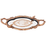 Поднос декоративный с фигурками птиц Mirror Surface Bronze варинант исполнения - 1 | Loft Concept в Челябинске