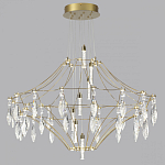 Люстра подвесная из металла с прозрачными подвесками из хрусталя Quasar 93 варинант исполнения - 6 | Loft Concept в Челябинске