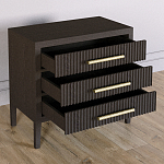 Тумба Primo  с тремя ящиками шпон темный орех варинант исполнения - 3 | Loft Concept в Челябинске