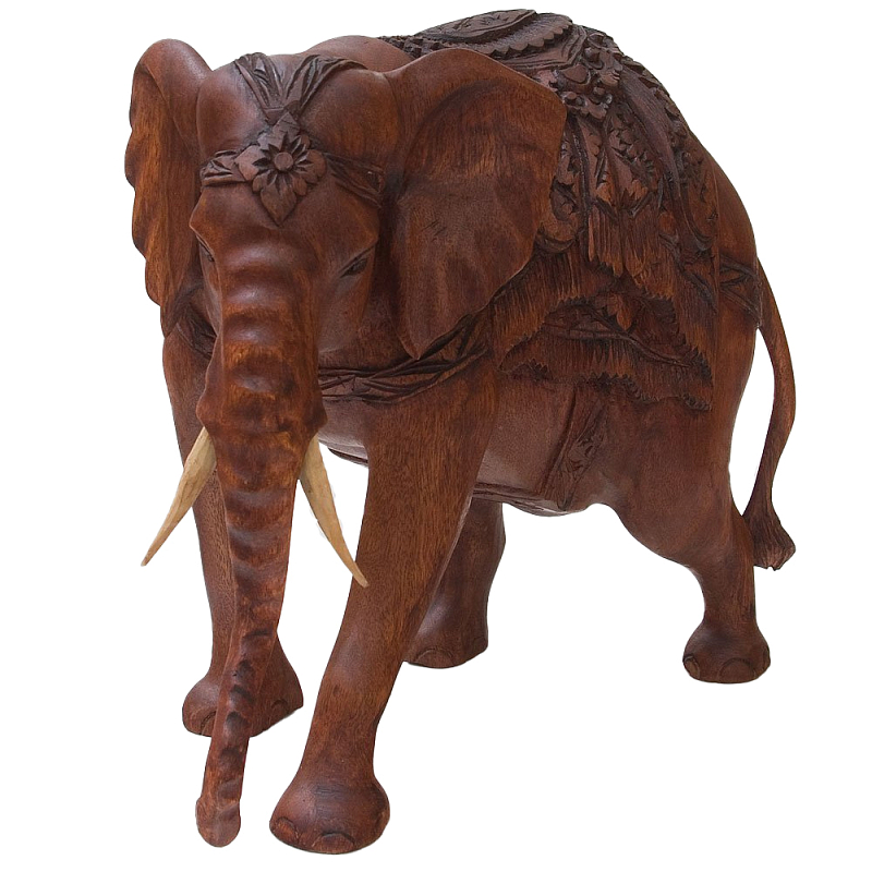 Статуэтка деревянная в виде слона Dressy Elephant Коричневый Статуэтка деревянная в виде слона Dressy Elephant Коричневый в Челябинске | Loft Concept