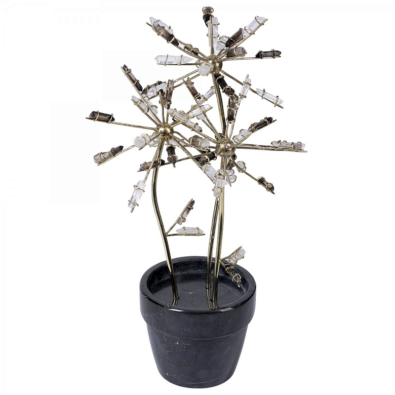 Статуэтка BAUBLE BLOSSOMS marble flower Черный Статуэтка BAUBLE BLOSSOMS marble flower Черный в Челябинске | Loft Concept
