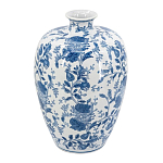 Ваза фарфоровая с узким горлышком и синими цветочными мотивами Independence варинант исполнения - 1 | Loft Concept в Челябинске