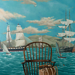 Обои ручная роспись Nantucket Crossing Brandt colourway on scenic paper варинант исполнения - 3 | Loft Concept в Челябинске