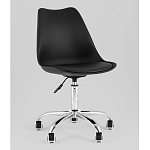 Офисный стул на металлическом основании EGGERY Black пластик варинант исполнения - 1 | Loft Concept в Челябинске