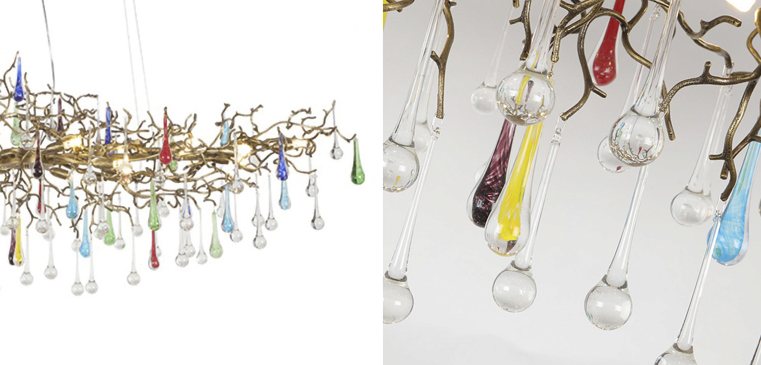 Люстра Waterfall Chandelier Colored Drops Люстра Waterfall Chandelier Colored Drops - Loft-Concept в Челябинске