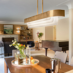 Люстра подвесная прямоугольная цвета латунь Kichler варинант исполнения - 6 | Loft Concept в Челябинске