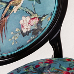 Стул из массива бука бирюзовый с изображением птиц и цветов Turquoise Chinoiserie Birds Garden Chair варинант исполнения - 2 | Loft Concept в Челябинске