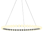 Люстра светодиодная кольцевая с круглыми плафонами белого цвета PEARLS Suspension 80 варинант исполнения - 1 | Loft Concept в Челябинске