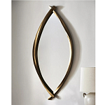 Зеркало овальное в деревянной золотистой раме Oval Gold Lines варинант исполнения - 4 | Loft Concept в Челябинске