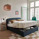 Двуспальная кровать с подъемным механизмом Mathise Bed Deep Blue варинант исполнения - 8 | Loft Concept в Челябинске