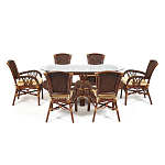 Комплект обеденный из ротанга Eloise grand варинант исполнения - 1 | Loft Concept в Челябинске