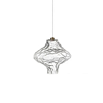 Подвесной светильник с плафоном из фактурного прозрачного стекла Light Ensemble варинант исполнения - 7 | Loft Concept в Челябинске