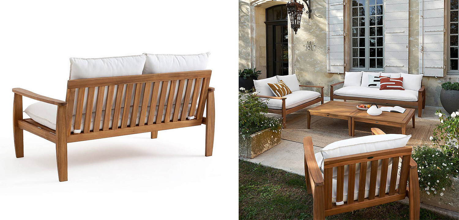Уличный диван с деревянным каркасом Jensen Sofa Уличный диван с деревянным каркасом Jensen Sofa - Loft-Concept в Челябинске