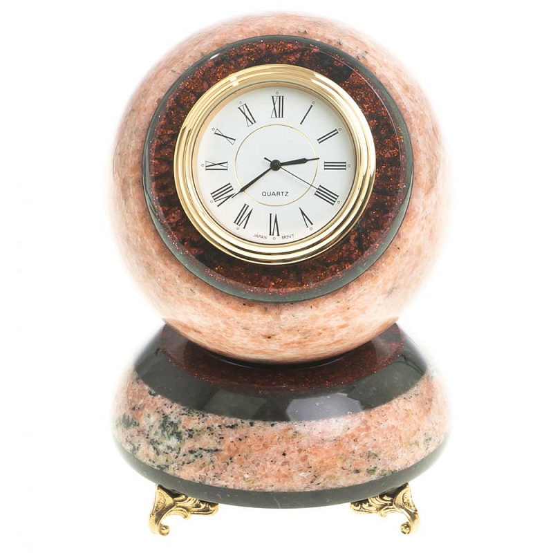 Часы настольные в виде шара из натурального камня Ball Stone Clock Зеленый Бронза Коричневый Черный Белый Коралловый Часы настольные в виде шара из натурального камня Ball Stone Clock Зеленый Бронза Коричневый Черный Белый Коралловый в Челябинске | Loft Concept