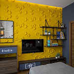 Гипсовая 3D Панель M-41 A, B варинант исполнения - 3 | Loft Concept в Челябинске