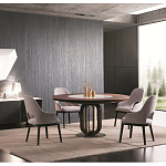 Обеденный стол круглый на чёрном фигурном основании Bosnia dinning table  варинант исполнения - 2 | Loft Concept в Челябинске