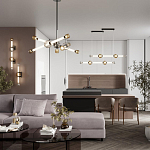 Светодиодное бра Rovelly Black 95 см варинант исполнения - 4 | Loft Concept в Челябинске