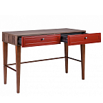 Стол письменный из массива бука с 2-мя ящиками красный Wenge Light варинант исполнения - 3 | Loft Concept в Челябинске