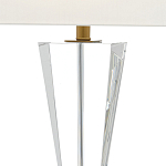 Настольная лампа с прозрачным корпусом и прямоугольным тканевым абажуром Charm and Luxury варинант исполнения - 1 | Loft Concept в Челябинске