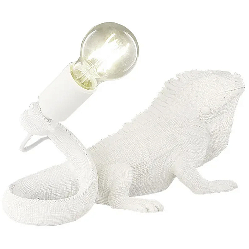 Настольная лампа в виде ящерицы Игуана Iguana Table Lamp Белый Настольная лампа в виде ящерицы Игуана Iguana Table Lamp Белый в Челябинске | Loft Concept
