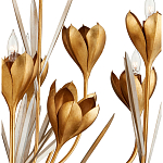 Люстра золотого цвета в виде цветков крокуса Hanging Flowers варинант исполнения - 1 | Loft Concept в Челябинске