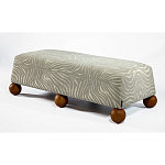 Банкетка Wakonda Gray Zebra с деревянными шариками  варинант исполнения - 1 | Loft Concept в Челябинске