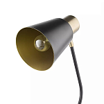 Настольная лампа с наклонным корпусом и подвижным плафоном в сочетании золотистого и чёрного цвета Work Surface Light варинант исполнения - 4 | Loft Concept в Челябинске