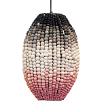 Подвесной светильник вертикальной овальной формы украшенный круглыми бусинами Gradient Oval Pink Pendant Lamp  варинант исполнения - 1 | Loft Concept в Челябинске