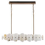 Подвесной светильник с фигурными элементами из белого алебастра Cryptocrystalline Stone варинант исполнения - 1 | Loft Concept в Челябинске