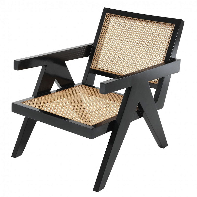 Кресло Eichholtz Chair Adagio Черный Бежевый Кресло Eichholtz Chair Adagio Черный Бежевый в Челябинске | Loft Concept
