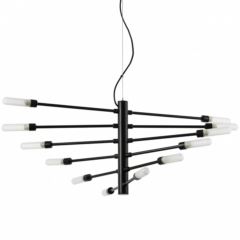 Люстра Gradenigo Chandelier 12 Черный Белый Люстра Gradenigo Chandelier 12 Черный Белый в Челябинске | Loft Concept