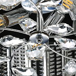 Люстра круглая на цепи цвета хром с прозрачными рельефными хрустальными пластинами Textured Glass Chandelier варинант исполнения - 9 | Loft Concept в Челябинске