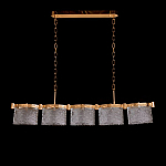 Люстра линейная с текстурными овальными абажурами Splendor Palace Style варинант исполнения - 2 | Loft Concept в Челябинске