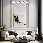 Подвесной светильник линейный в сочетании двух разных фактур стекла Enchanting варинант исполнения - 5 | Loft Concept в Челябинске