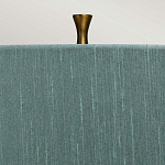 Настольная лампа с коническим дымчато-зелёным абажуром из искусственного шёлка Quintiesse варинант исполнения - 4 | Loft Concept в Челябинске